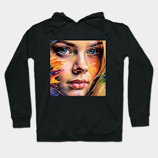 Poster with Elle Fanning`s face Hoodie